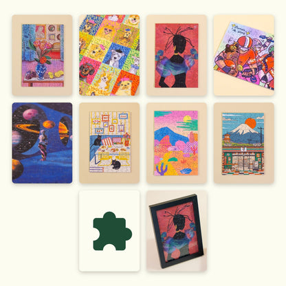Coffret Diversité : 8 mini puzzles + 1 puzzle surprise + 1 cadre - Minizz