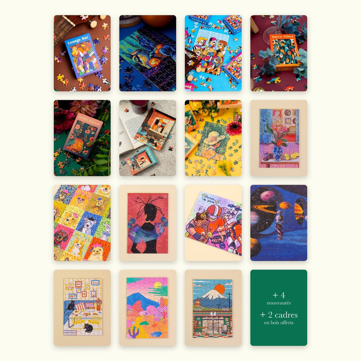 Collection complète (19 puzzles + 2 cadres offerts) - Minizz