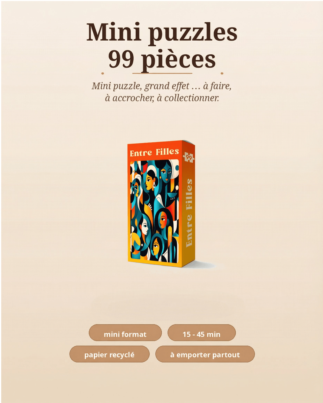 Mini puzzle - Entre Filles - 99 pièces - Minizz