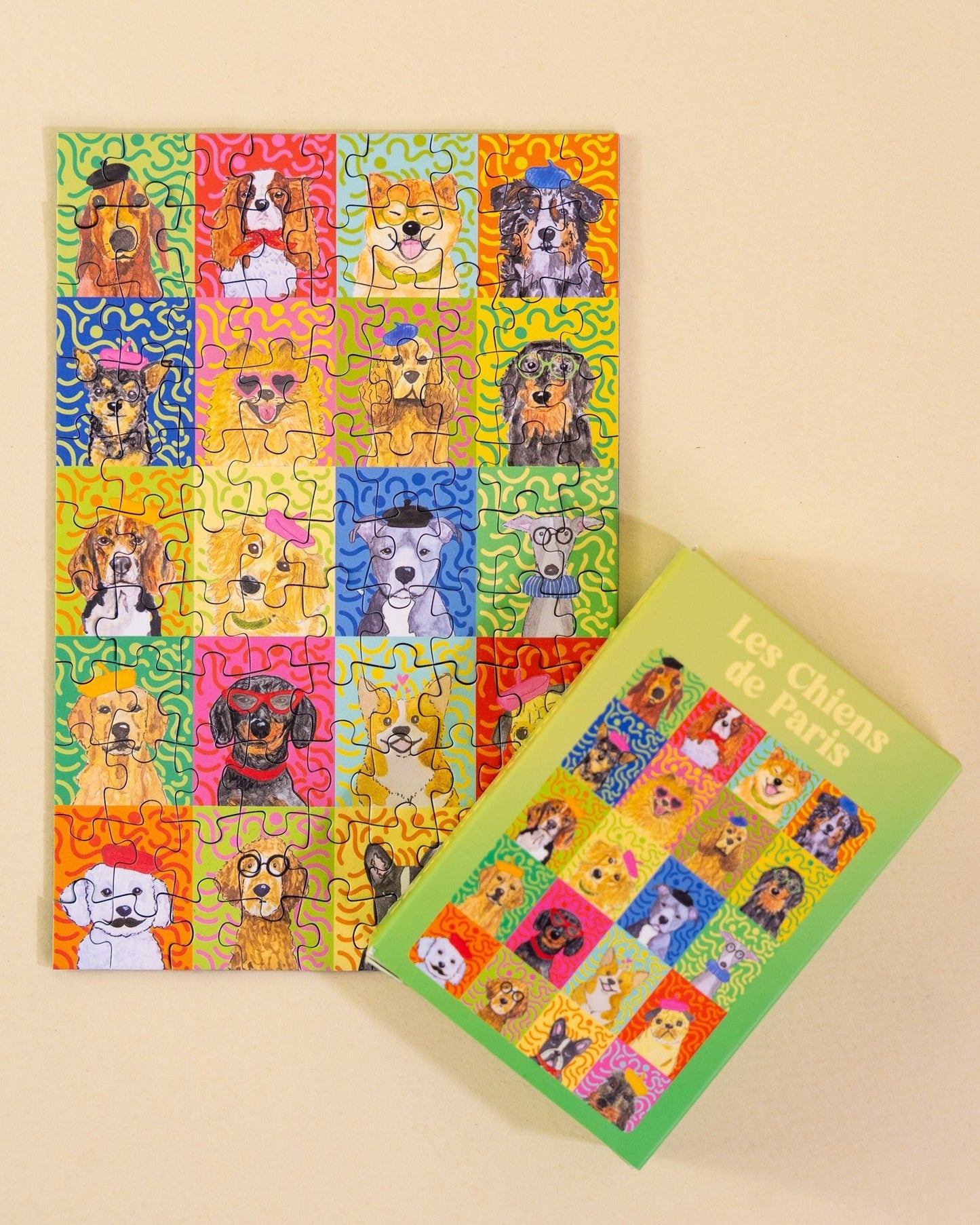 Mini puzzle - Les Chiens de Paris - 99 pièces - Minizz