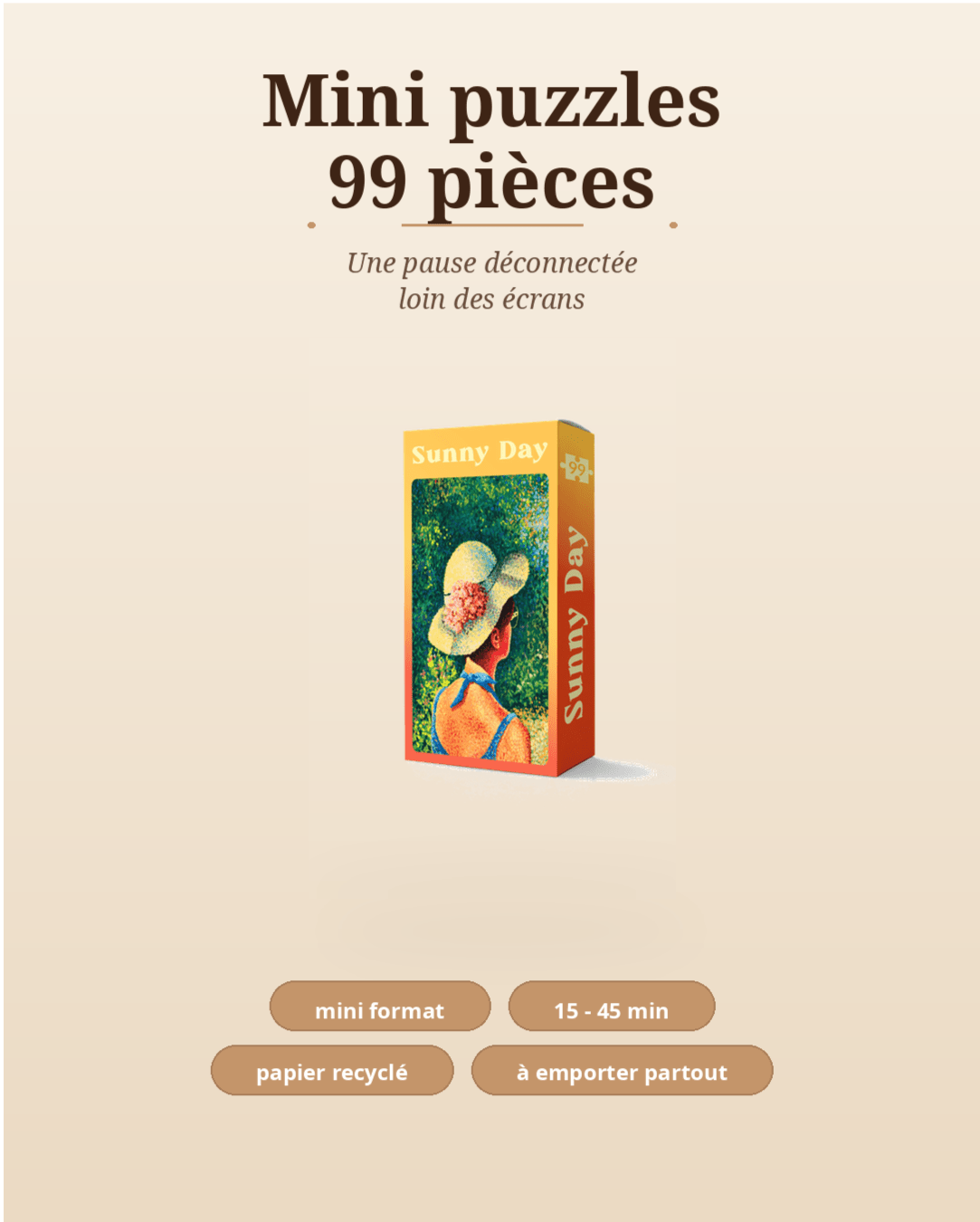 Mini puzzle - Sunny Day - 99 pièces - Minizz