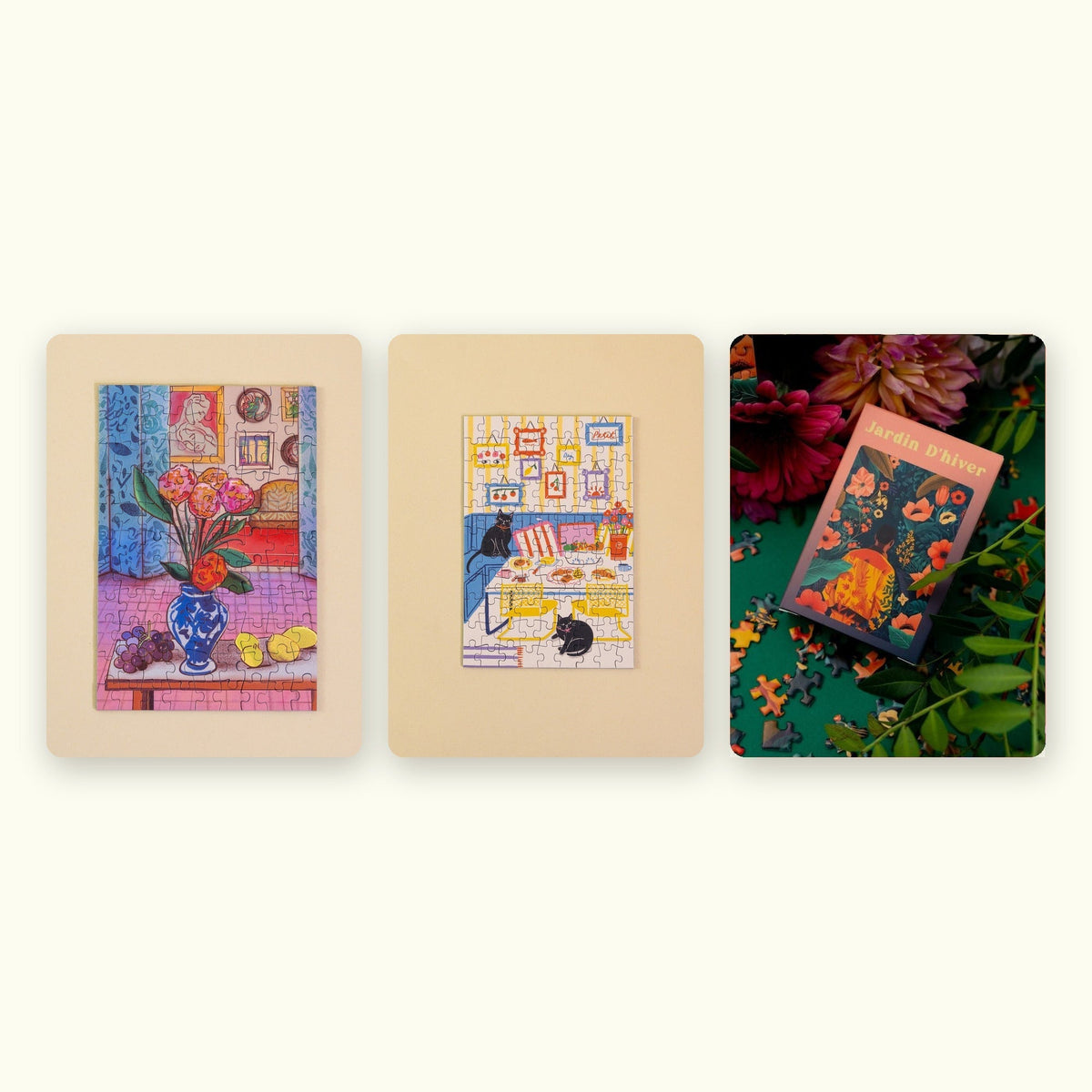Pack Cosy Home : 3 Mini Puzzles 99 pièces | Pack Découverte - Minizz