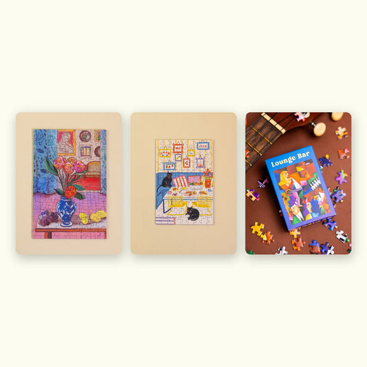 Pack Cosy Home : 3 Mini Puzzles 99 pièces | Pack Découverte - Minizz