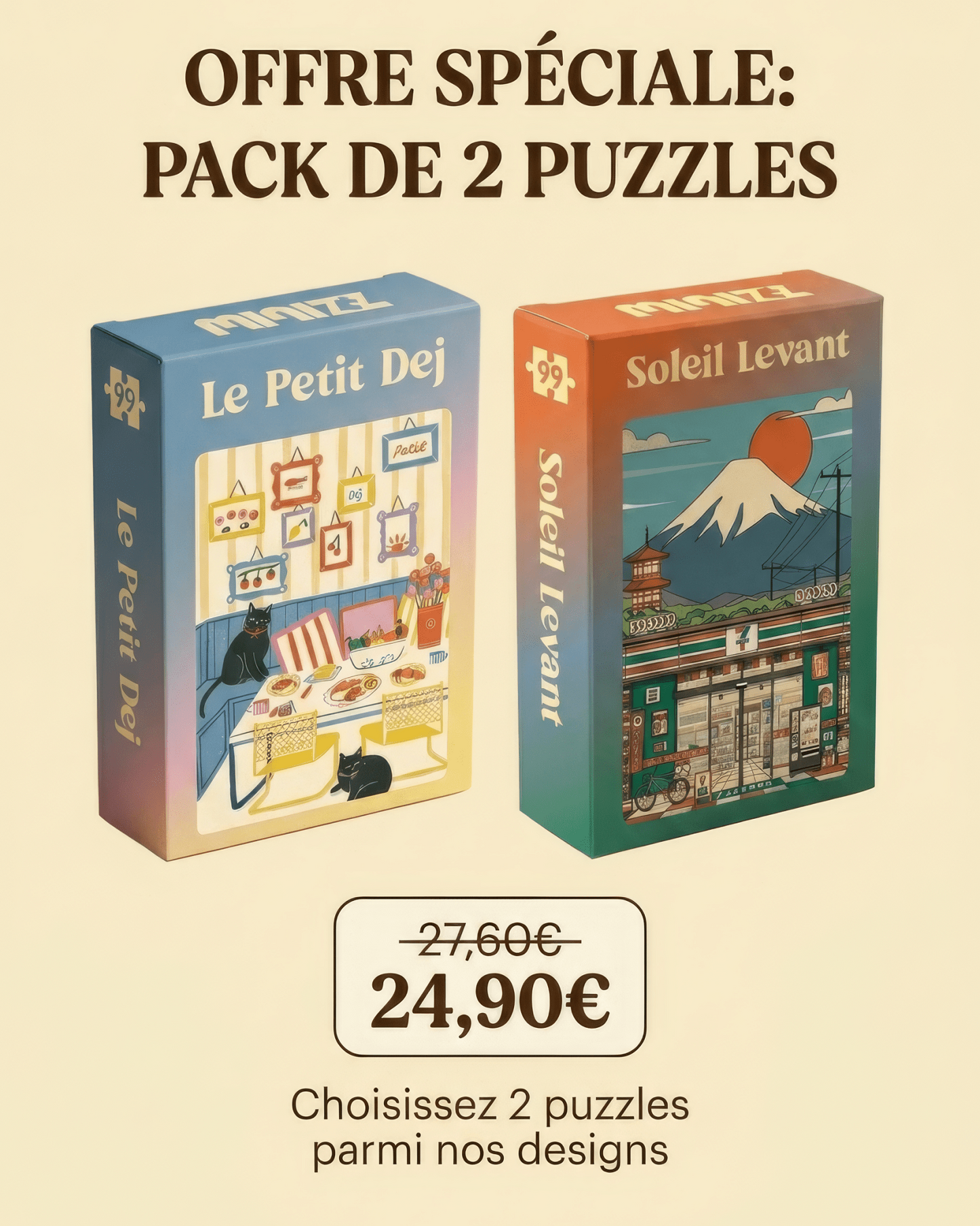 Pack Duo : 2 Mini Puzzles au Choix - Minizz